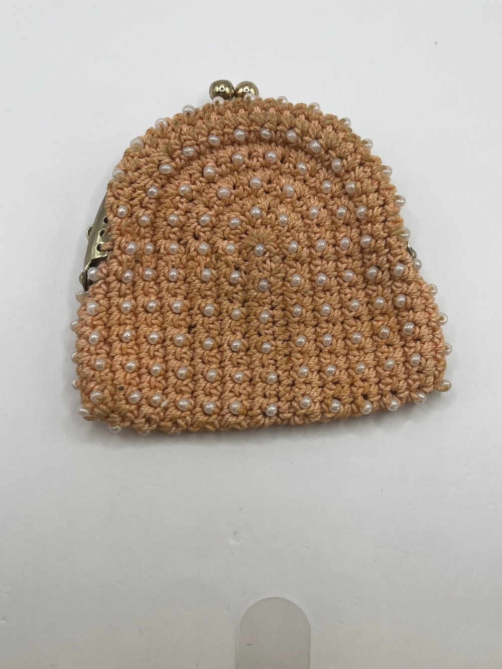 Vintage Bags by Susan Japan Beaded Crochet Coin Purse Kiss Lock